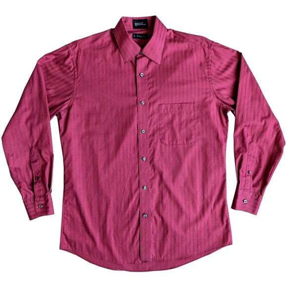 J. Ferrar Men's Modern Fit Dress Shirt Red | 15.5 / 32-33 - Picture 1 of 4